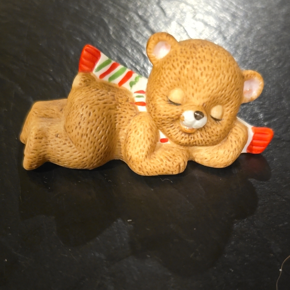 Lefton Brown Sleeping Bear Figurine